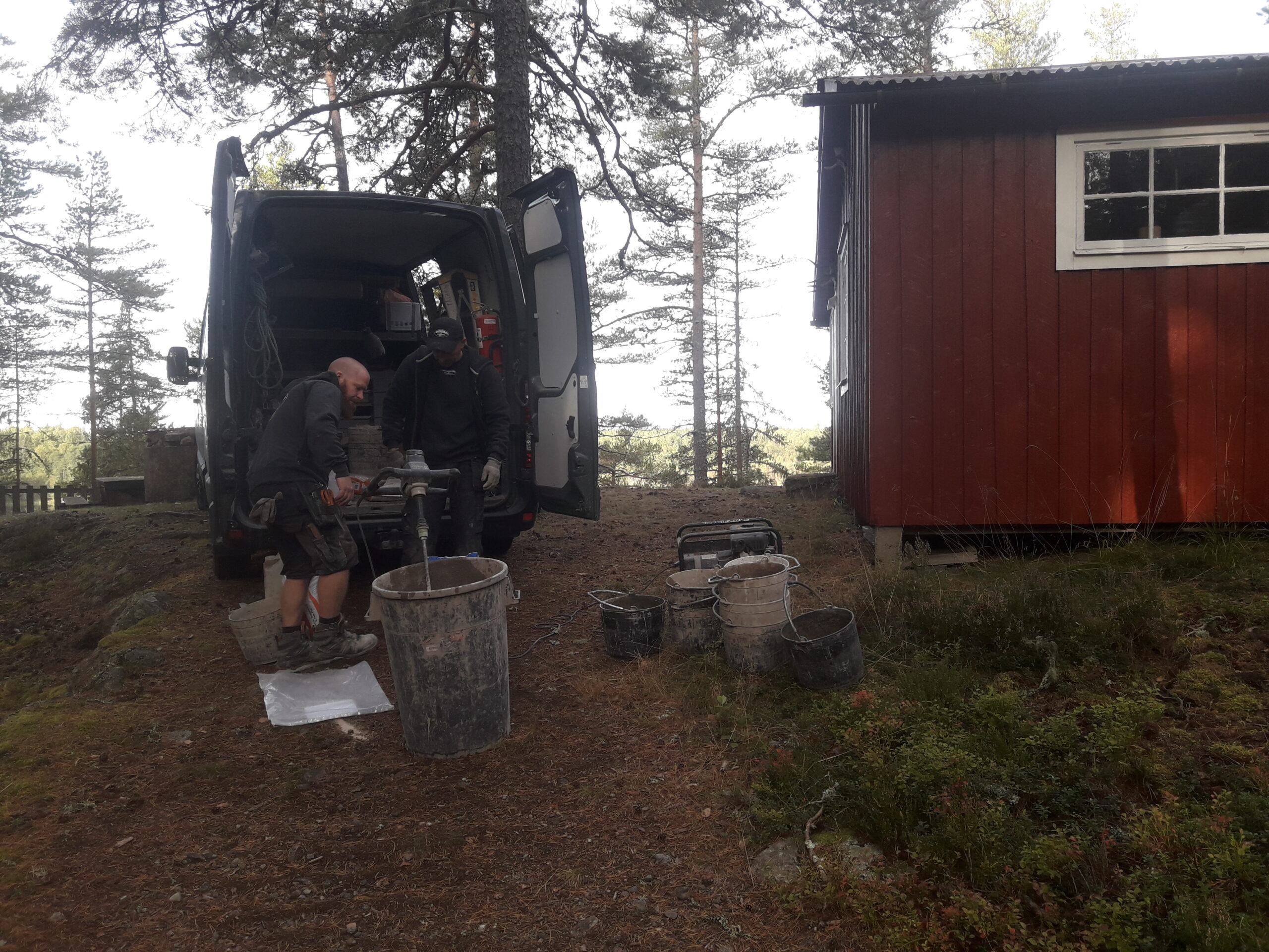 Renovering skorsten vid Aspens stuga